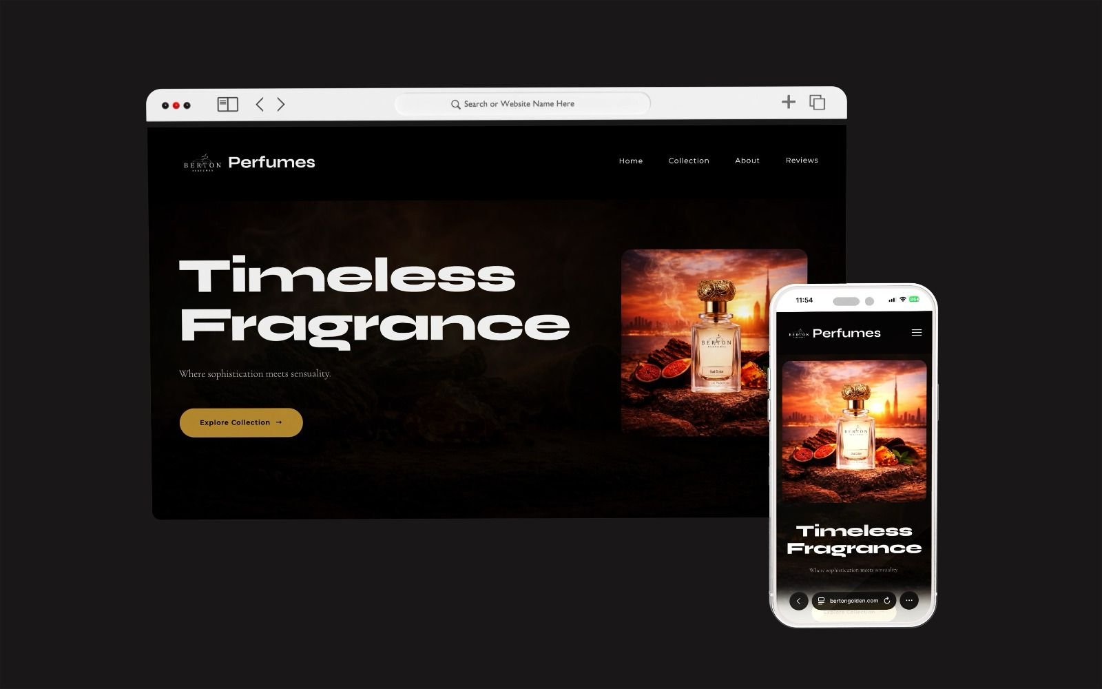 BERTON GOLDEN — Premium Fragrance Showcase Website